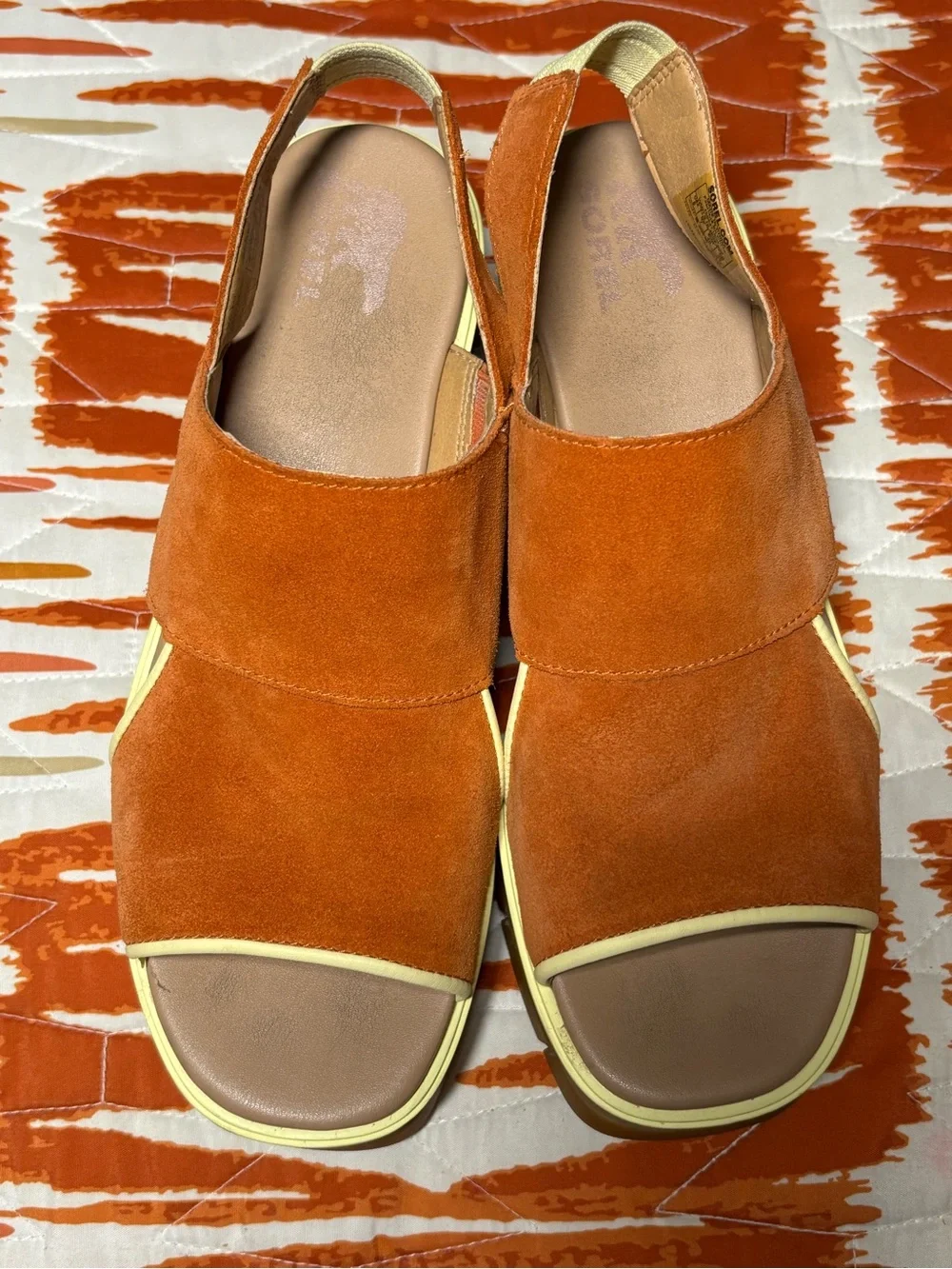 Sorel Women's Rust Orange Suede Slingback Sandals